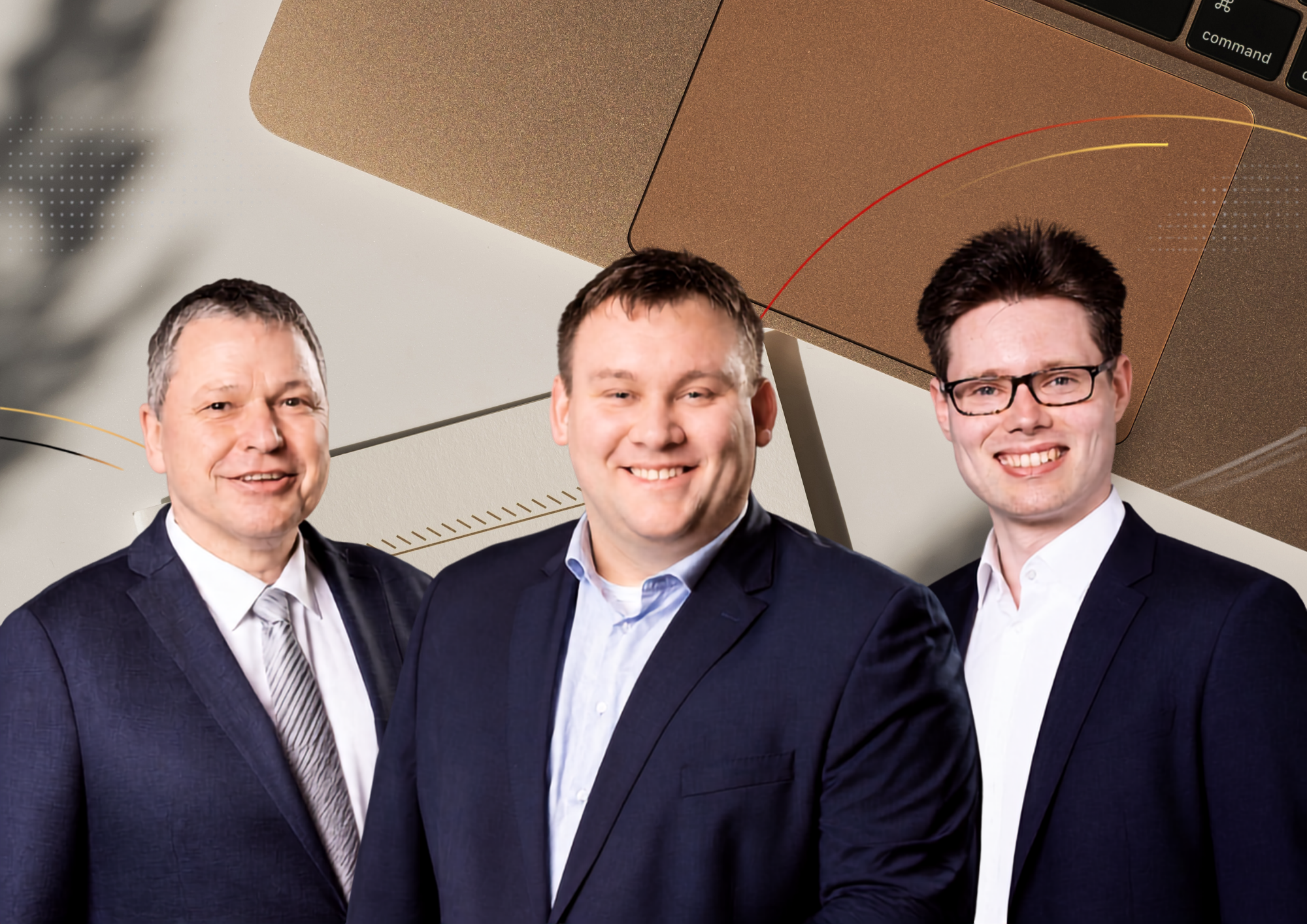 v.l. Andreas Zander, KPV, Kevin Kleinert, MIT, Max Nissen, JU